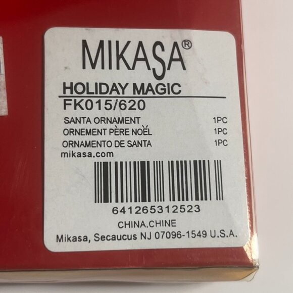 Mikasa FK015/6 20 Magic Santa Christmas Ornament white Porcelain Gold Accents - Picture 5 of 7